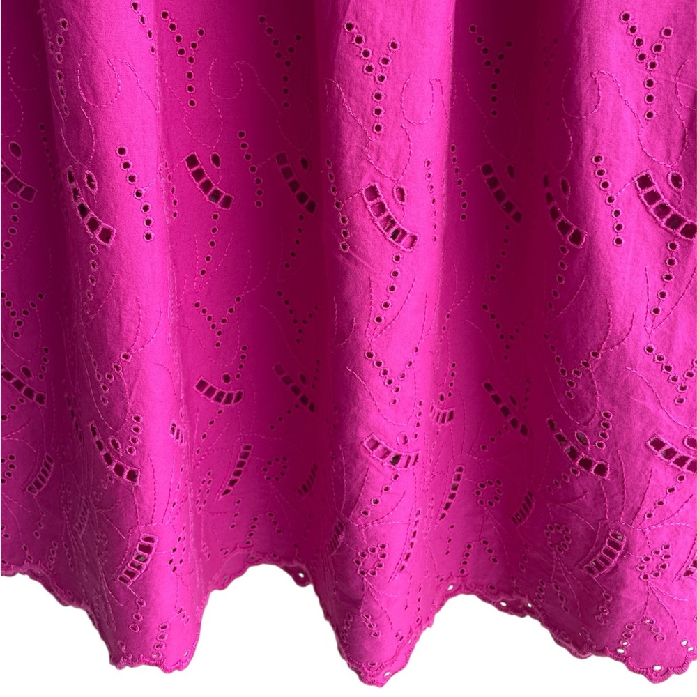 St. John's Bay Women's Medium Fuchsia Pink Tiered Maxi Skirt Size Large NWT - Picture 2 of 4
